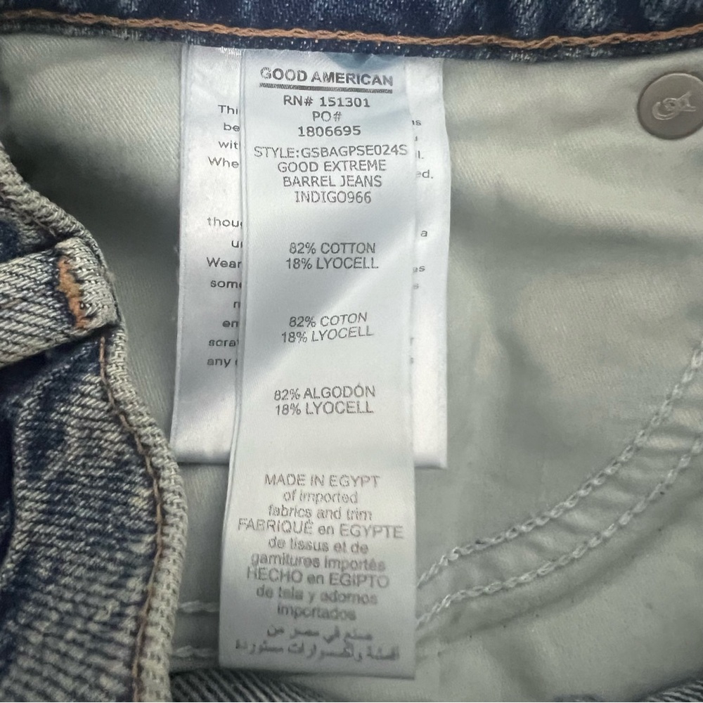 NWT Good American Good Extreme Barrel Jeans sz 6/28 Wide Leg High Rise Baggy - Picture 14 of 16